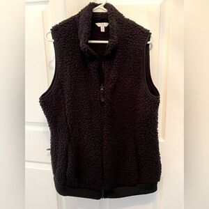 NEW SHERPA BLACK JACKET, XL (16/18), NWOT